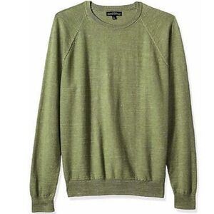 J crew heather light green texture cotton crewneck